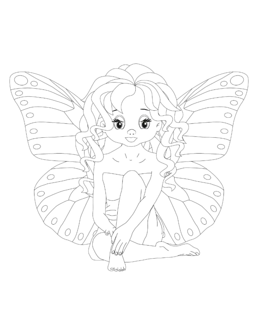 Butterfly Girl Butterfly Fairy Tracing Worksheets Pdf Free Vectors